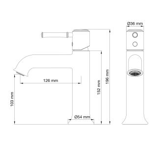 Смеситель для раковины Wonzon & Woghand Tor WW-88018073-MB чёрный матовый
